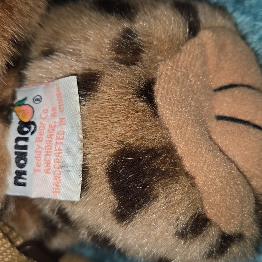 Mango Brown Leopard Stuffed Animal backpack purse - Picture 7 of 8